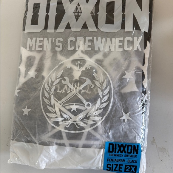 Dixxon Men’s Creneck Sweater Black Pentagram Size 2XL - Picture 3 of 3